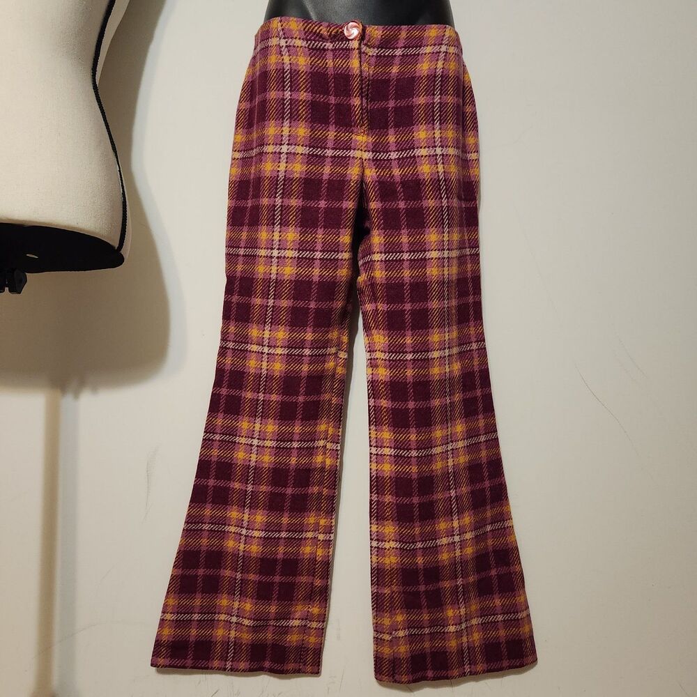 Vintage 70's Bobbie Brooks Bell Bottom Flare Pants 27X29 Hippie Retro Groovy
